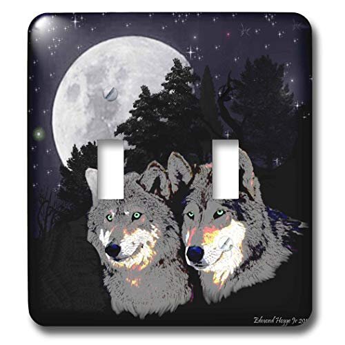 3dRose lsp_22831_2 Rocky Mountain Wolves Double Toggle Switch